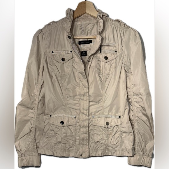 White House Black Market Jackets & Blazers - White House Black Market Cream Utility Jacket